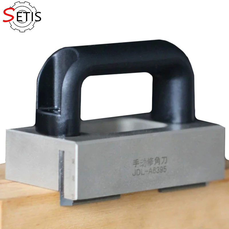 

Round-to-Square Manual Corner Trimmer, Push-style Edge Cutter with Replaceable Blades, Graduated Scale, Fits 10-35mm Panels