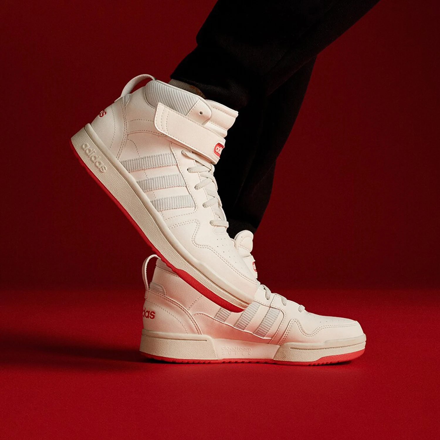 

Adidas genuine Spring New Big Kids High-Top Magic Tape Sports Shoes ID1145