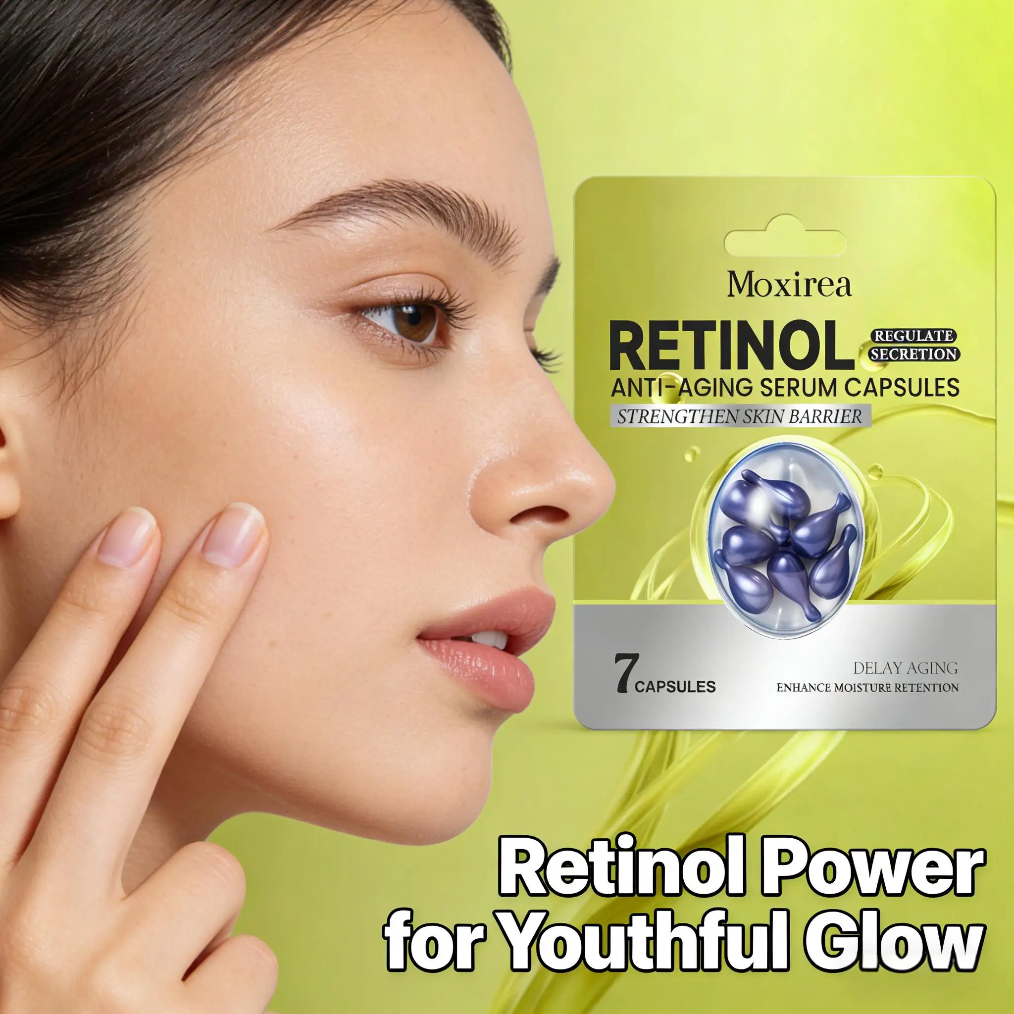 Retinol Serum Reduce Melanin Anti Aging Fade Fine Line Improve Barrier Repair Skin Moisturizing Nourishing Face Essence Capsule