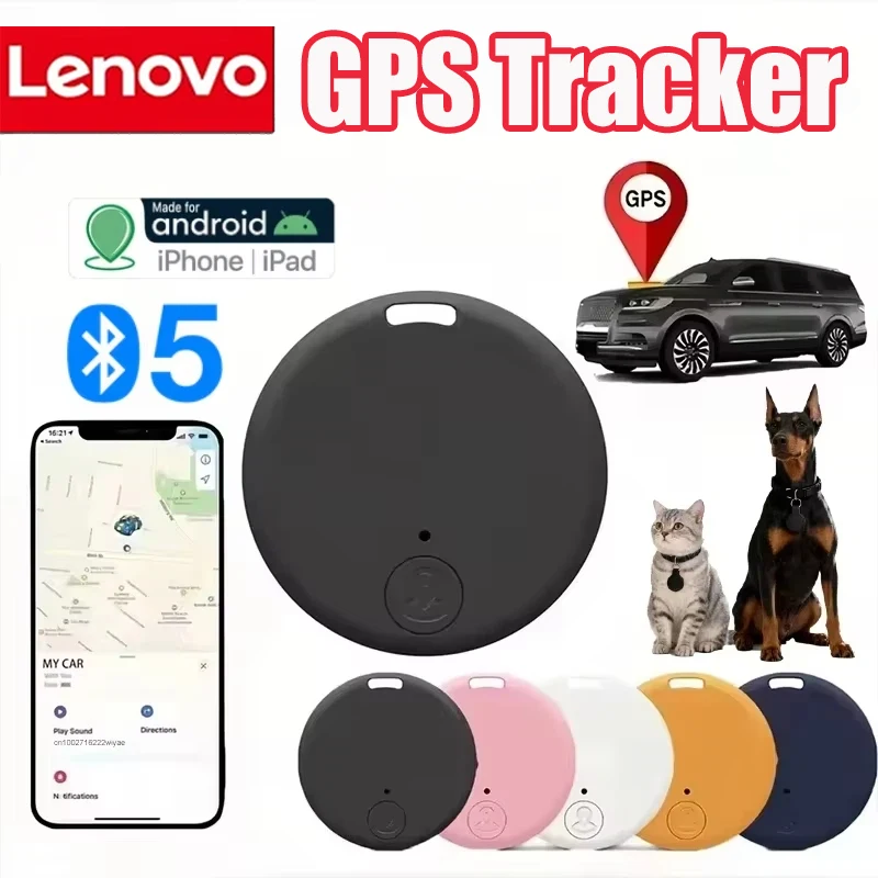 Lenovo GPS Tracker Bluetooth 5.0 Anti-Lost GPS Mini Device Pet Elderly Kid Ba...