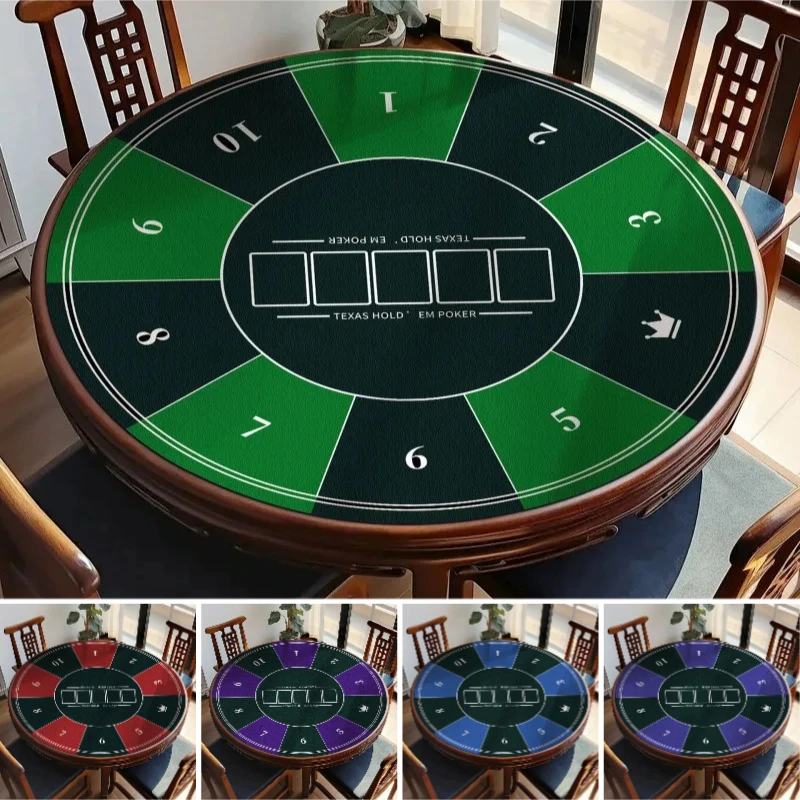 tappetino-da-tavolo-rotondo-per-poker-texas-hold'em-e-baccarat-impermeabile-portatile-silenzioso-e-antiscivolo-per-intrattenimento