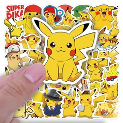 Pokemon Anime Stickers Pikachu Kawaii Sticker Laptop valigia Skateboard chitarra telefono Cartoon Kid Gift Toys