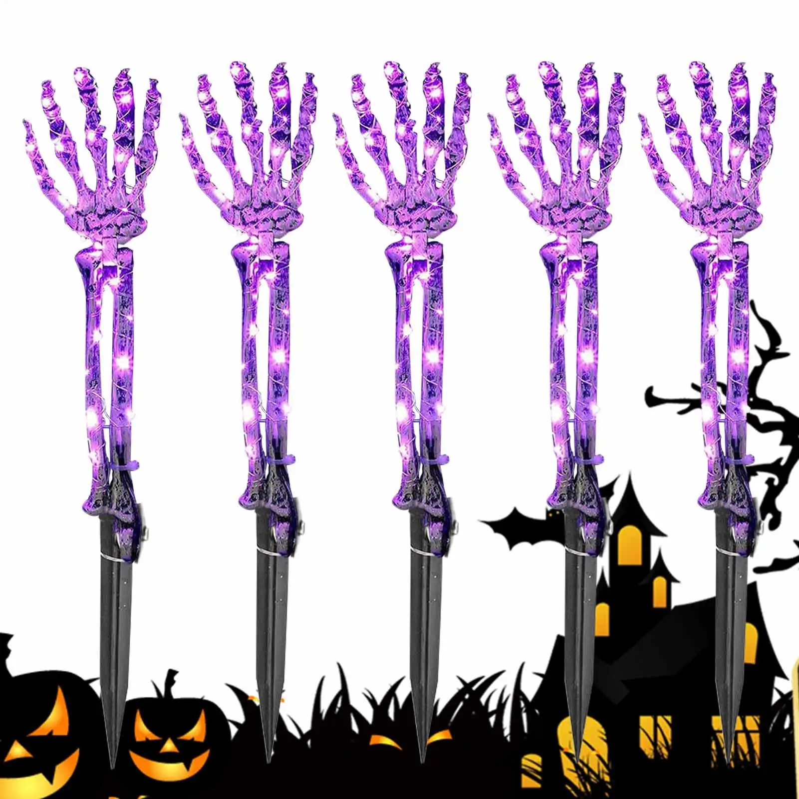 

Landscape Lighting LED Lights With Stake Halloween Hand Skeleton Design Waterproof Lamp For Party Outdoor Garden Lawn Patio