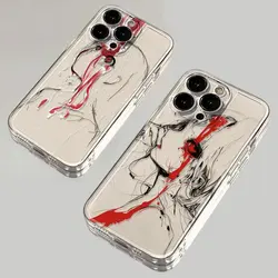 Blood Sacrifice Dark Pupil Girl Phone Case For iPhone 16 15 14 13 12 11 Mini Pro Max X XR XSMax 6S 6 7 8 Plus SE20 Cover