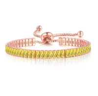 Black Crystal Tennis Bracelets for Women & Men Luxury Iced Out Cubic Zirconia Adjustable Bracelet On Hand Hippie Jewelry DZH051 - Image 8