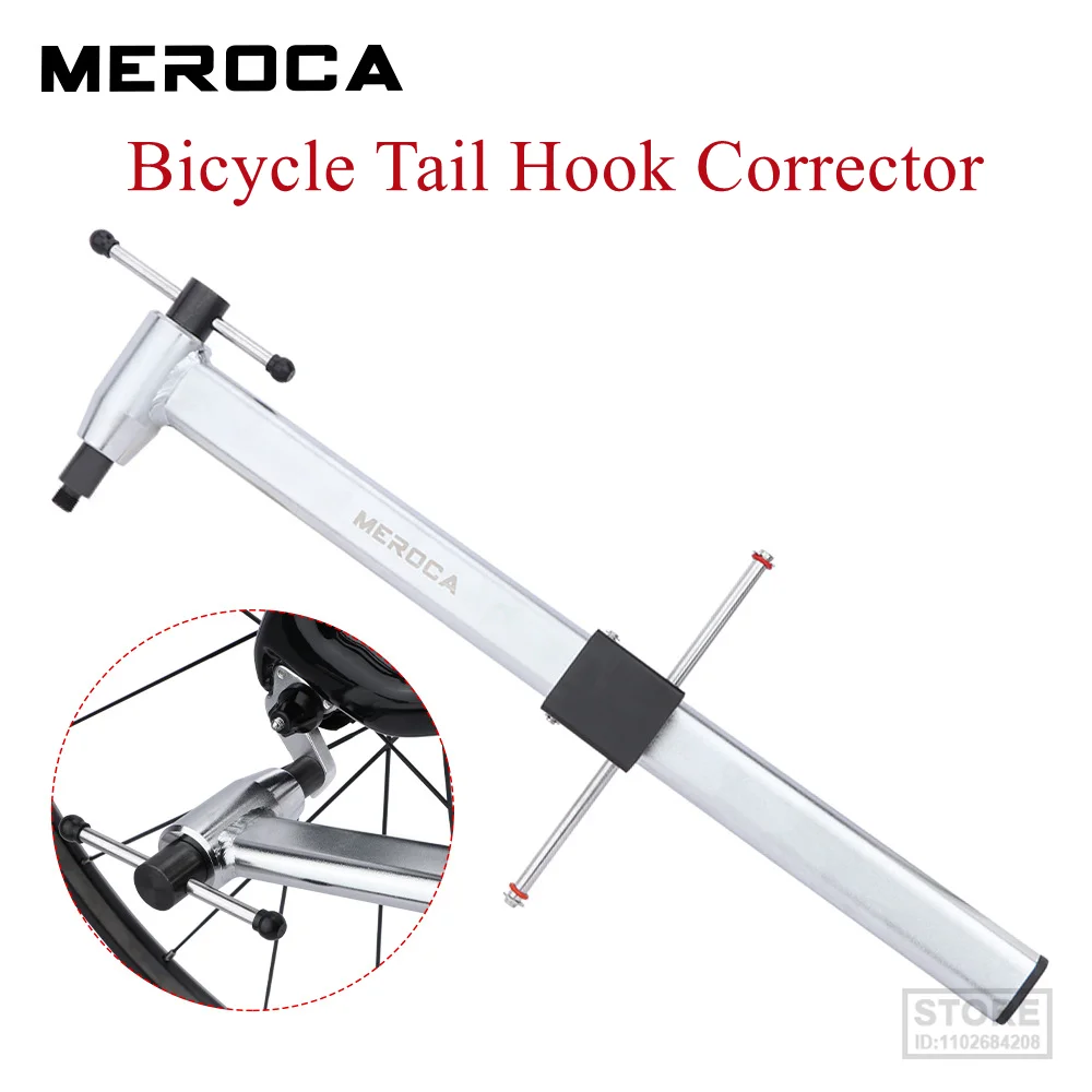 MEROCA Multifunctional Repair Tool Tail Hook Corrector for MTB Road Bike Rear Derailleur Hanger Alignment Gauge Stainless Steel