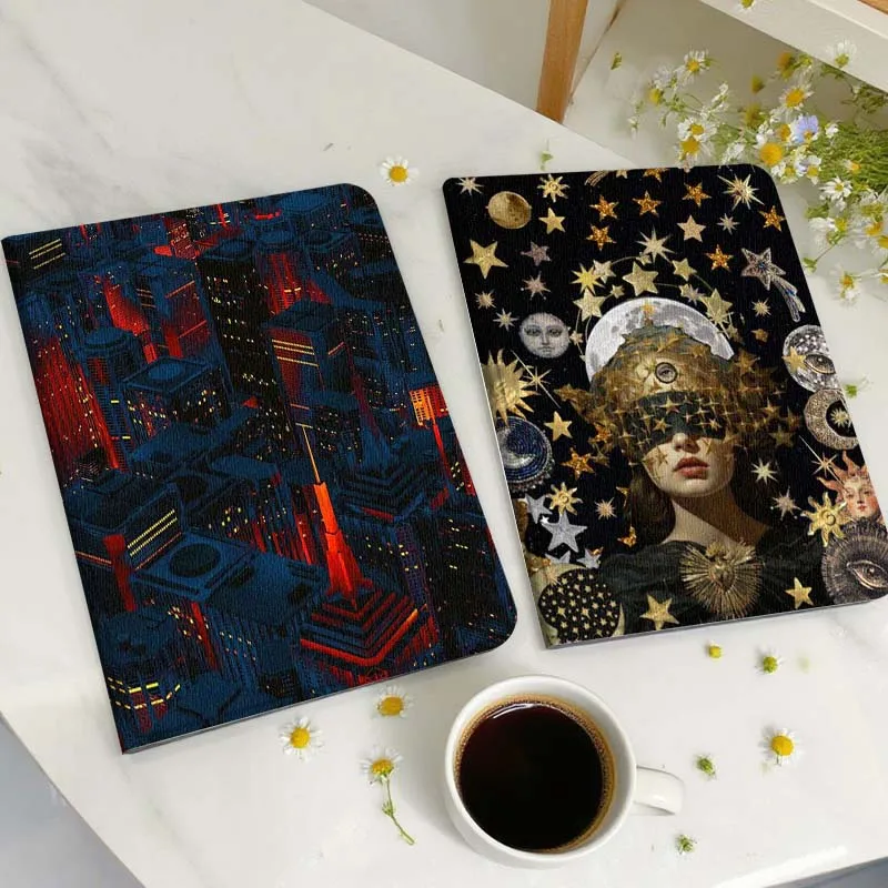 

Cartoon City Night Cool Gift Tablet Case For Huawei Honor MatePad MediaPad Air 5 6 7 11 V6 V7 V8 V9 X9 X8 T10 T10s C5e T5