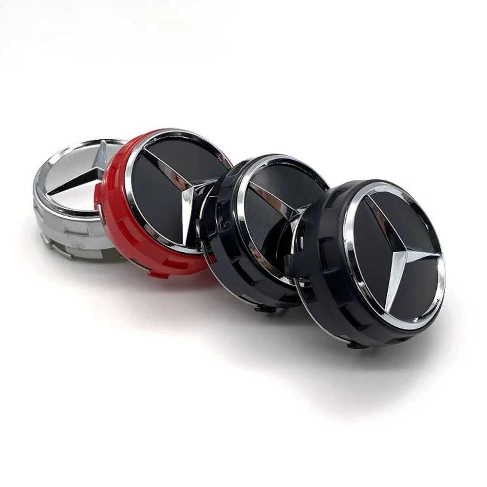 4PCS 75mm Car Wheel Center Hub Caps Cover for Mercedes Benz B/C/E/S Class A Class C200L W166 W163 W221 GLC GLK CLA