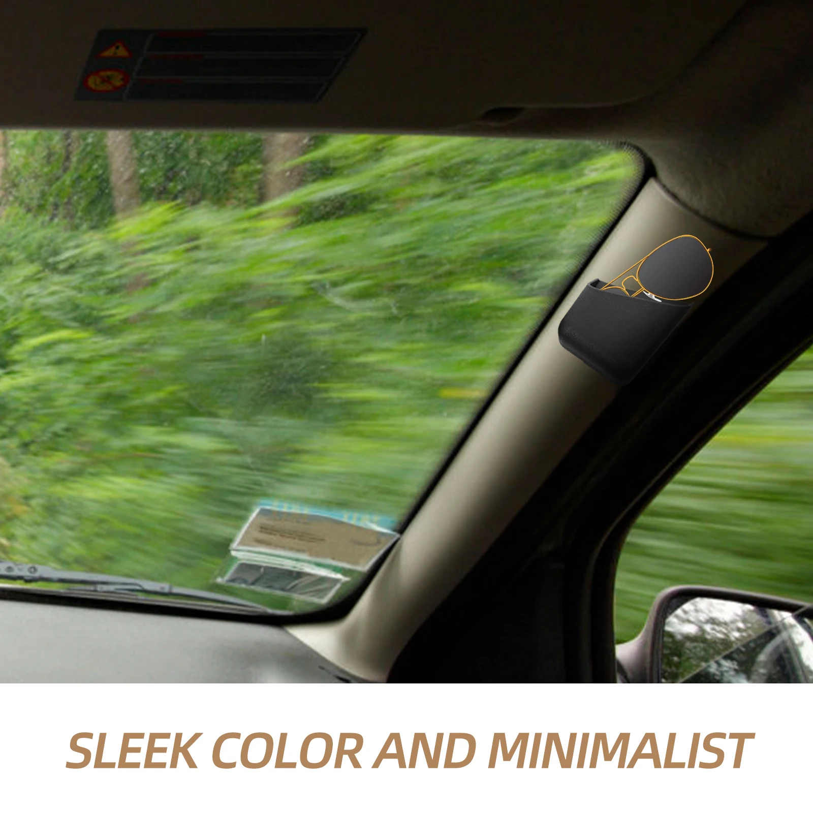 

Car Storage Box Adhesive Organizer Black Color Phone Card Glasses Holder Car Sundries Case Storage Container