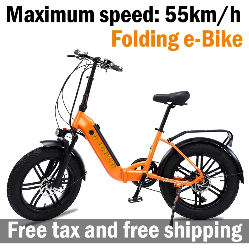 Foldable e-bik electric motorcycle 4.0 tire electric motorcycle 48V750W motor electric motorcycle universal e-bike free shipping