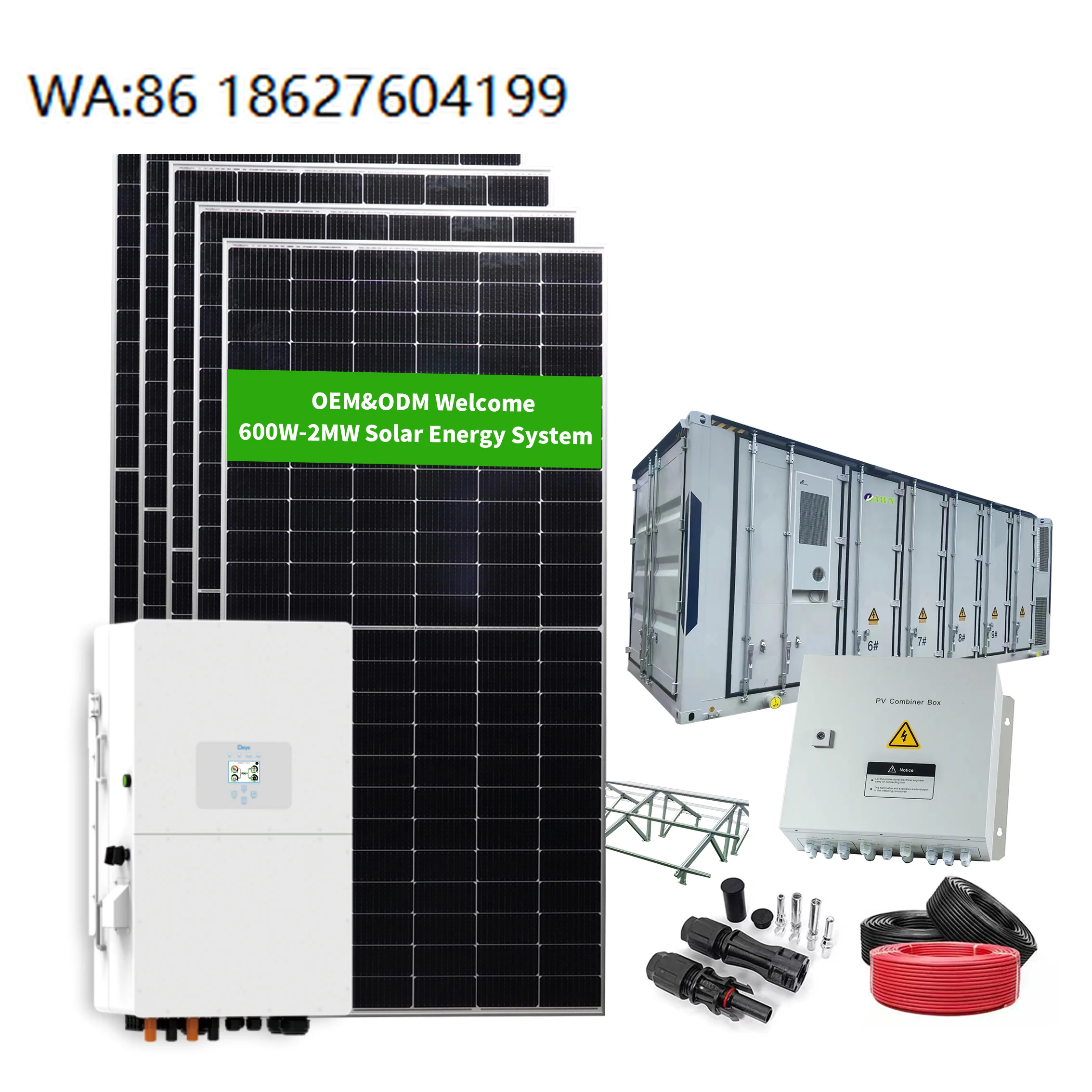 Renewable Energy Use - 5KW All-in-one zonne-energiesysteem, complete dakopstelling, zonne-energiekit