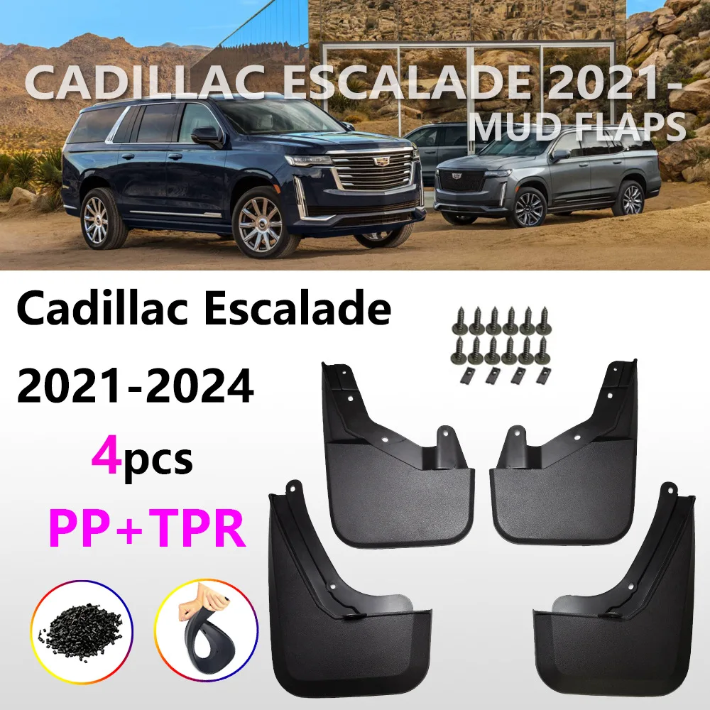 

4x брызговики для Cadillac Escalade GM T1XL 2021 2022 2023 2024, брызговики, брызговики, аксессуары для шин и крыльев