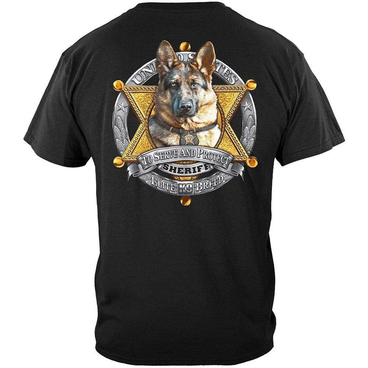 Sheriff German Shepherd Elite Unit T-Shirt 100% Cotton O-Neck Short Sleeve Summer Casual Mens T-shirt Streetwear
