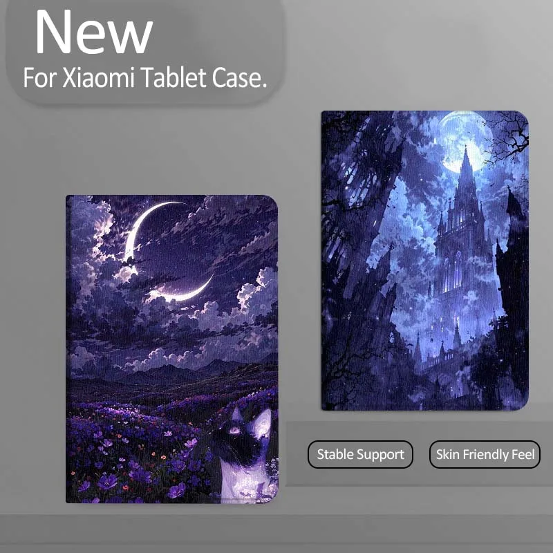 

Mysterious Castle Night Moon Tablet Case For Xiaomi Redmi Mini Pad SE K 2 4 5 6 7 8 2023 2025 11 8.8 11.2 10.1 Pro Gift