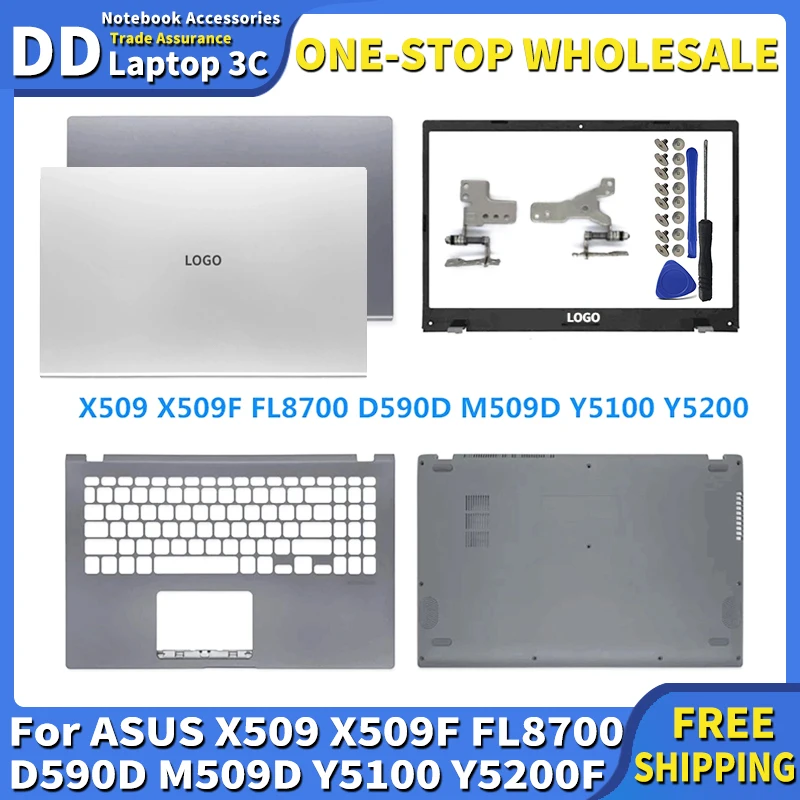 

Laptop For ASUS X509 X509F FL8700 D590D M509D Y5100 Y5200F LCD Back Cover Front Bezel Palmrest Bottom Case Hinges Upper Top Case