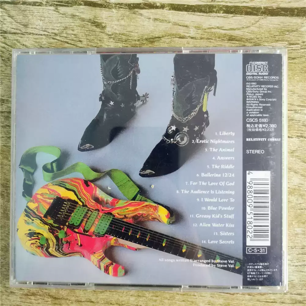 CDSteve Vai Passion and Warfare Il secondo album solista di Guitar Virtuoso Steve Vai, rilasciato nel 1990