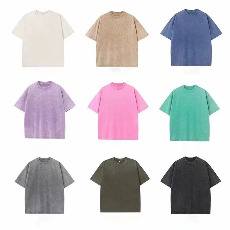 

Tuoko American Retro Double Tead ort Sve Waed out Trend Design Oversize Cross Border T-irt Men's Loose Fit Cotton ...