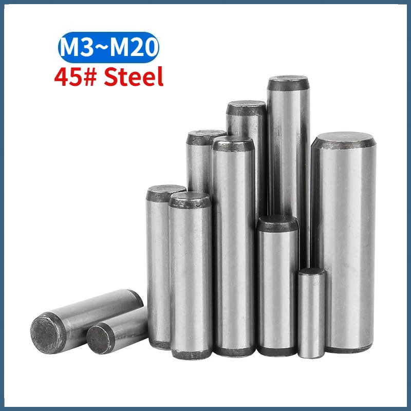 M3 M4 M5 To M20 45# Steel High Strength Quench Hardened Solid Cylindrical Dowel Pins Fixed Parallel Pin Gb119