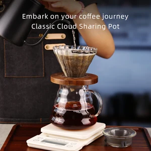 Coffee Pot by Manual Glass Drinking Borosilicato Heat Resistant, Shared Jar, Pour over coffee server, coffee maker 8 Main Sales Glass Potes - №7