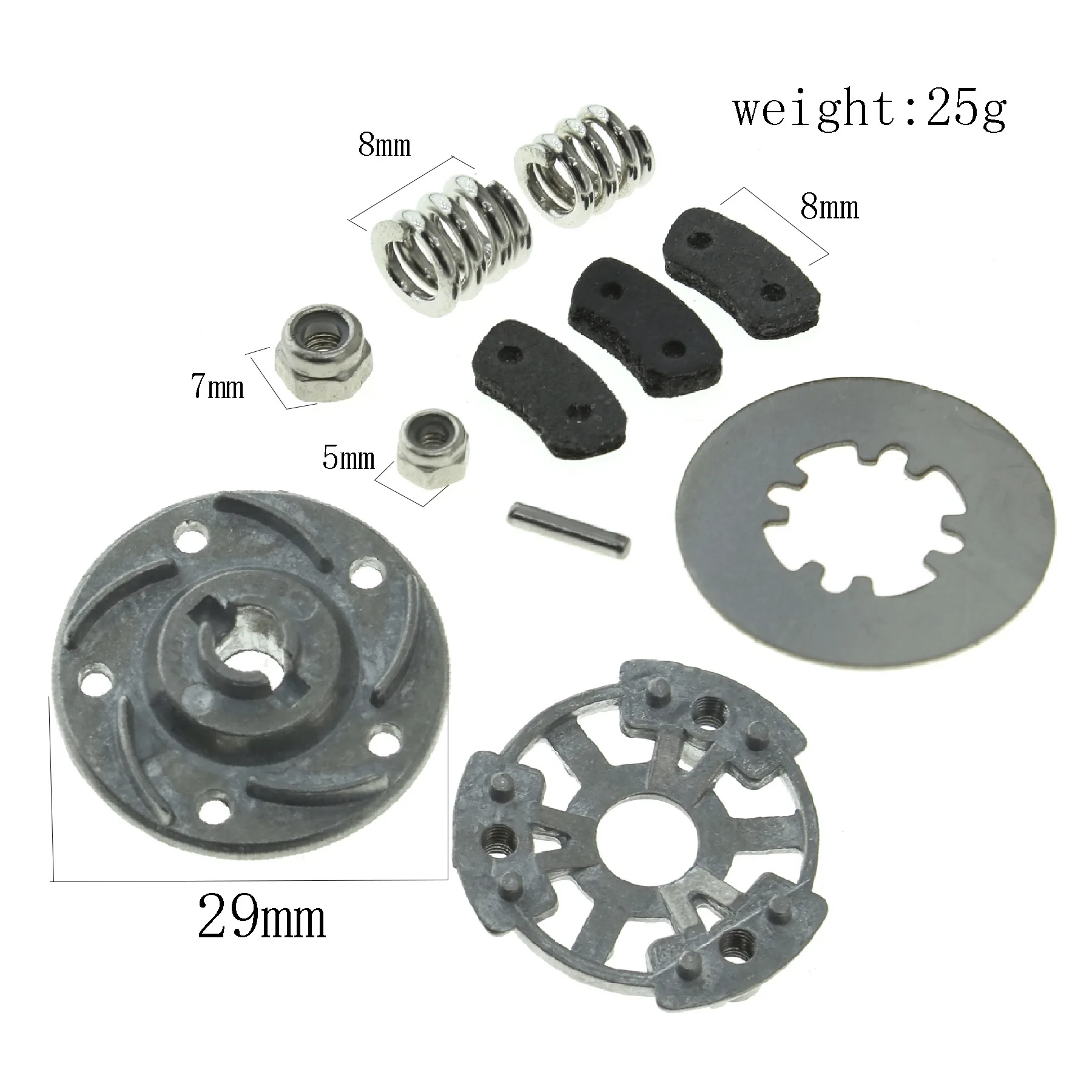 Metal Slipper Clutch Rebuild Kit with Pressure Plate & Hub 5552X 5556 for Trx Slash 4X4 Rustler Bandit Jato RC car Upgrade Part