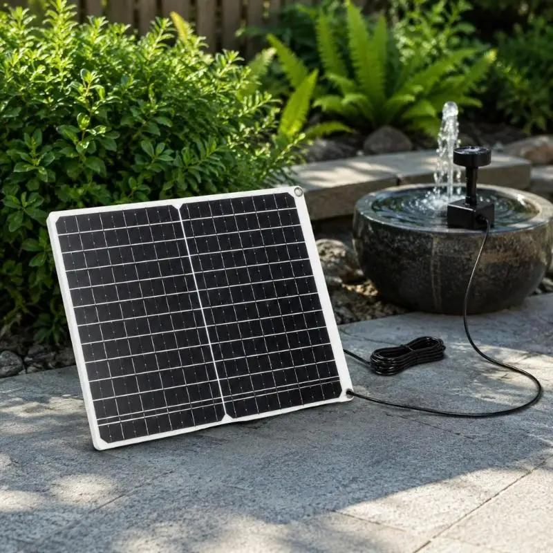 Monocrystalline Photovoltaic Panel with 24% Conversion Efficiency, 12V Operation and DC5521 Cable for Matching Low-Power K1KF