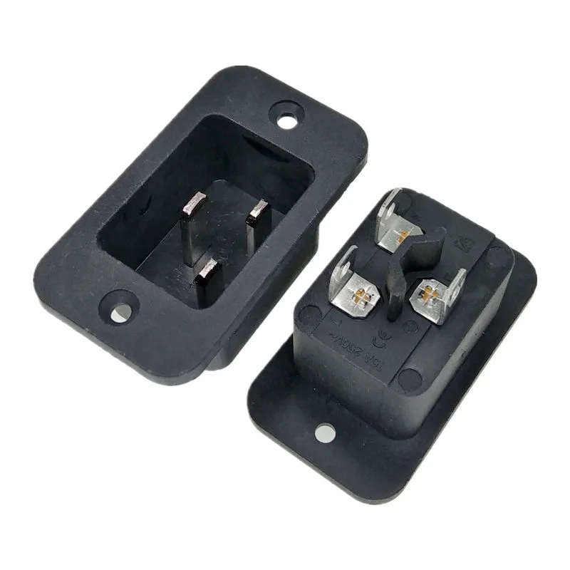 IEC C20 Male Panel Screw Mount Industrial Inlet Power Plug Socket AC250V 16A image 2