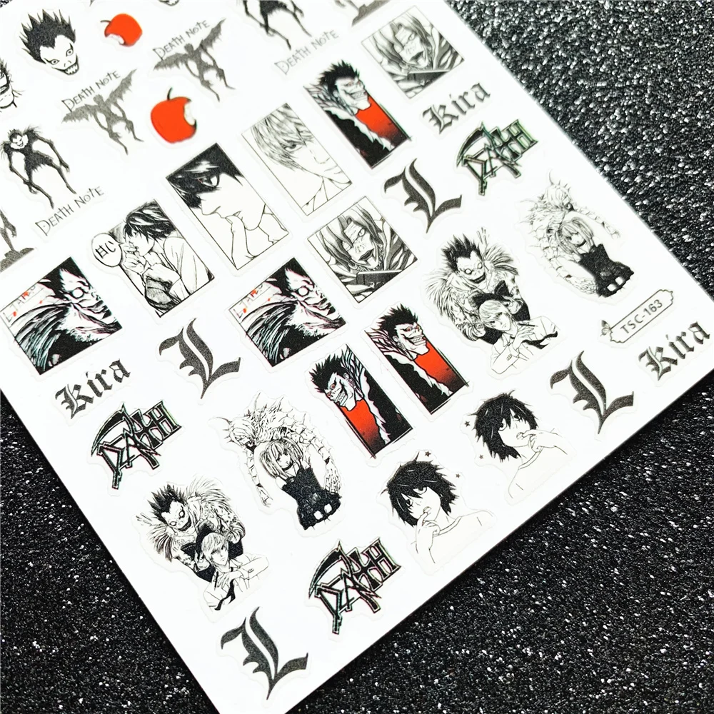 TSC series TSC-163N note Cartoon boy 3D Back glue Self-adhesive Nail art Nail sticker decoration tool Sliders For Nail Decals 2