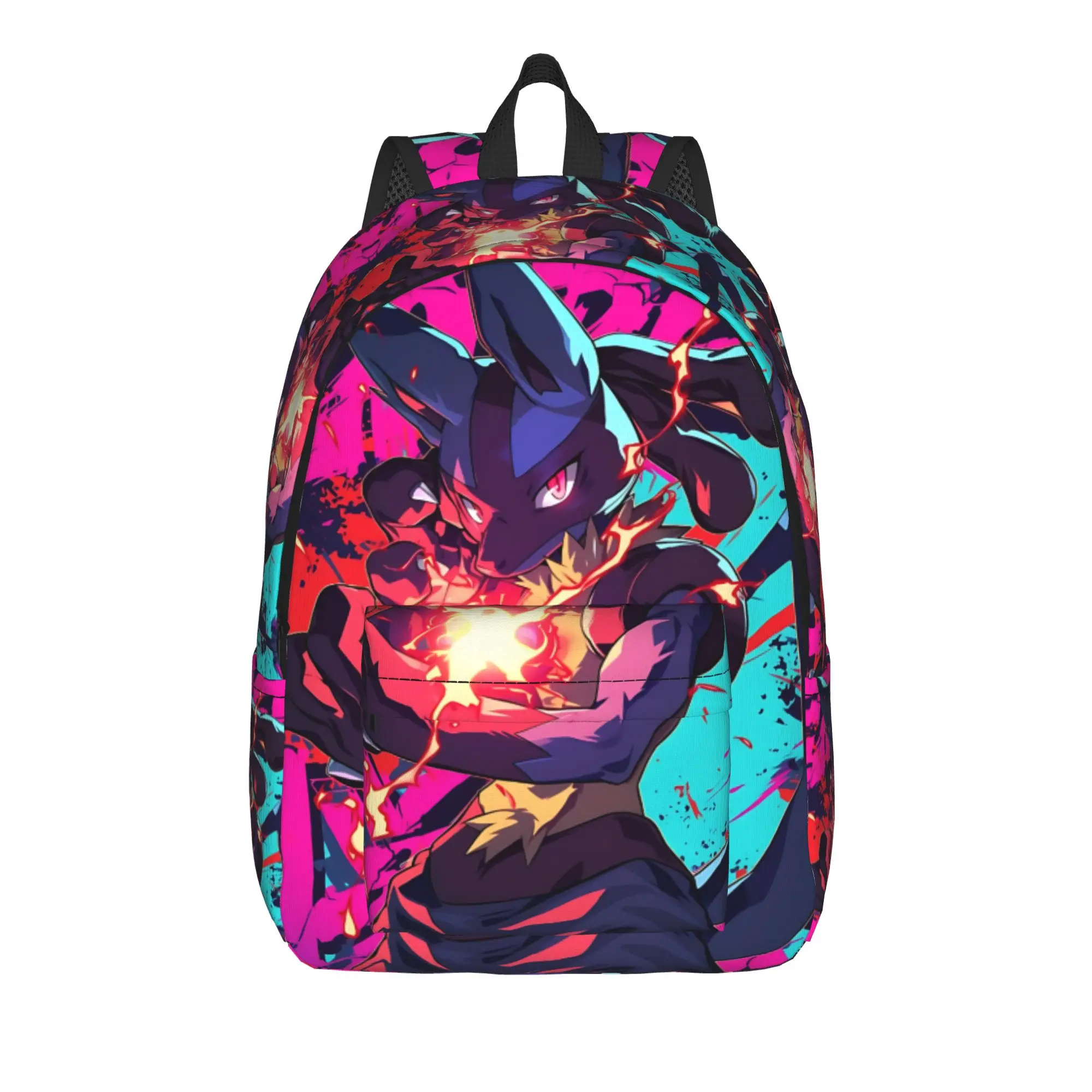 Fashion pokemon Broken Lucario Backpack  Mochilas Fashion Journey Large Capacity Rucksack