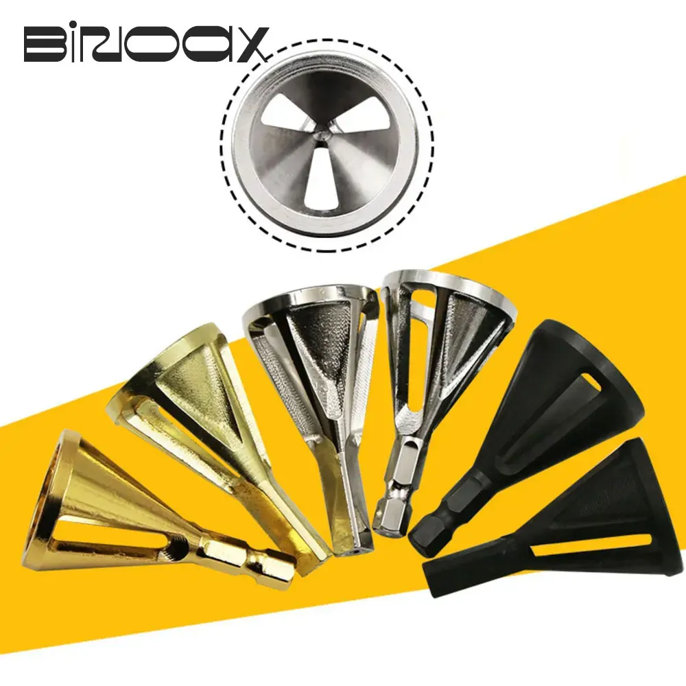 Binoax Deburring External Chamfer Tool Stainless Steel Remove Burr Tools for Metal Drilling Tool Triangle/Hex Shank