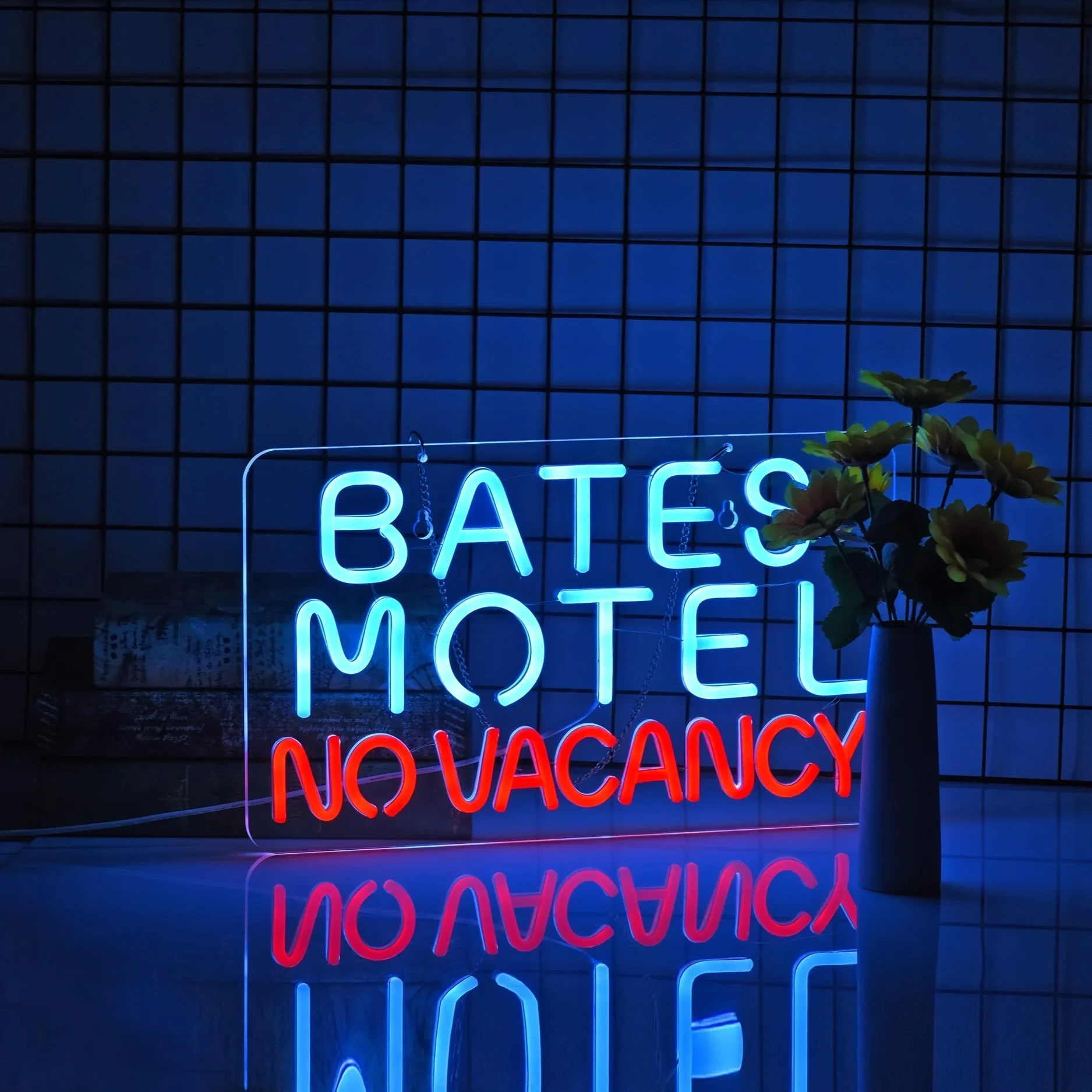 Bates Motel No Vacancy LED Neon Sign,Car Hotel Neon Sign Wall Decoration,For Beer Bar Club Office Party Art Wall Decoration