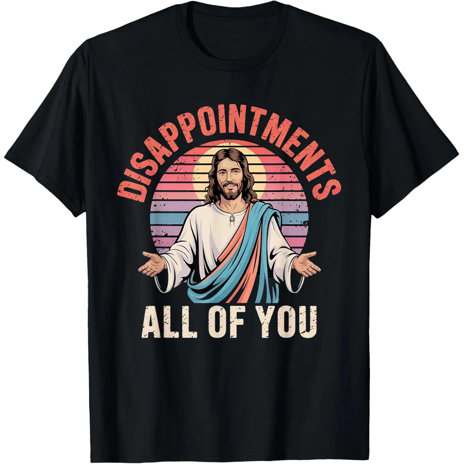 Disappointments All of You Lustiges Jesus-Christus-Glaubens-Meme, individuell bedruckte Grafik-T-Shirts, T-Shirt, Camisas, Streetwear, Unisex – Detail 2