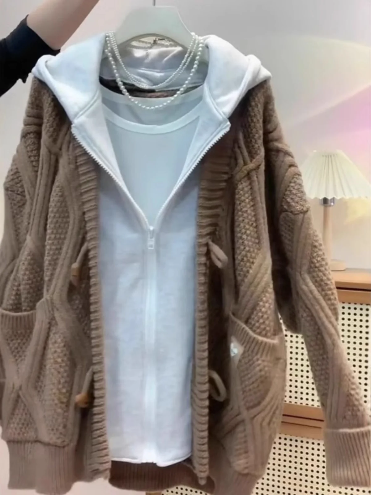 

Утепленный вязаный кардиган большого размера для мужчин и женщин, осенне-зимний, свободный, повседневный, из мягкой и комфортной ткани