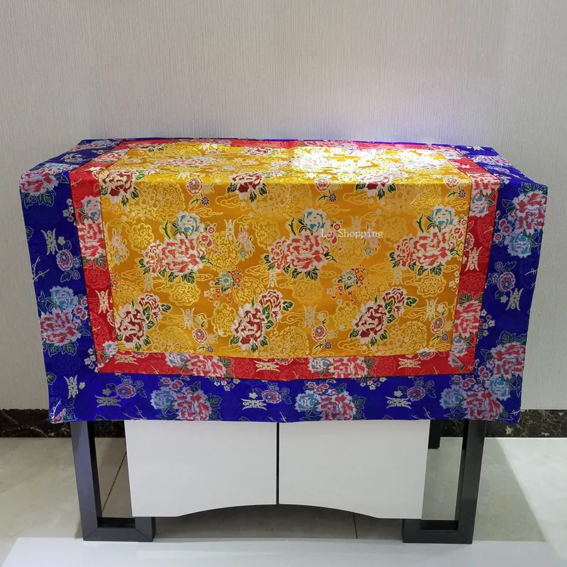 100*100cm Thickened Tibetan Style Decorative Tablecloths/Temple Buddha Statue Ritual Implements Pad Cloth Religious Supplies