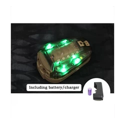 BOOIU Luz táctica infrarroja impermeable estroboscópica para casco