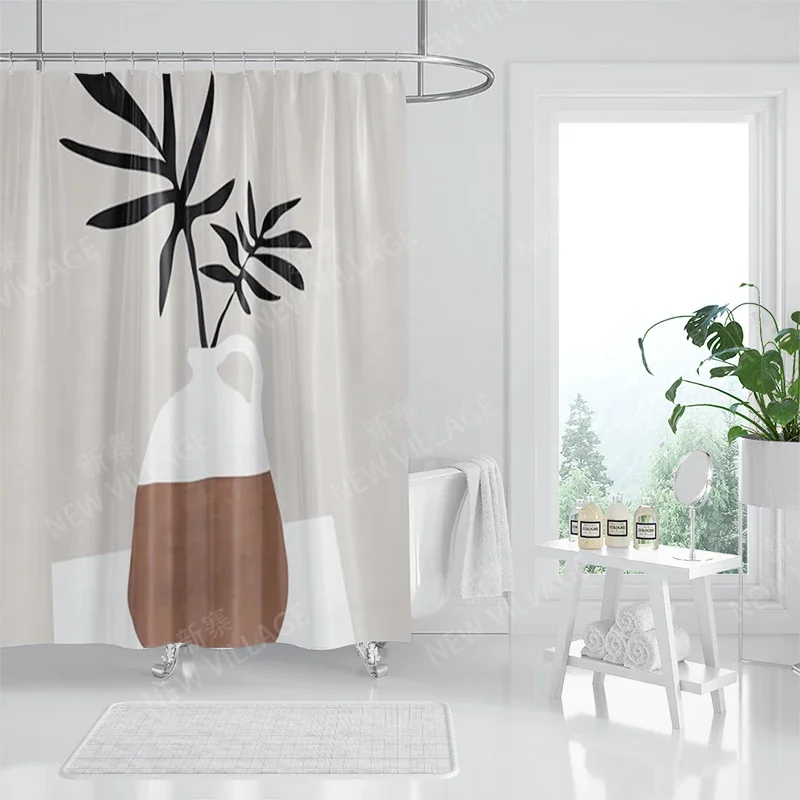 Waterproof fabric shower curtain Bathroom curtain accessories 180x200 Bath curtain for shower 240*200 nordic boho decor 240x200