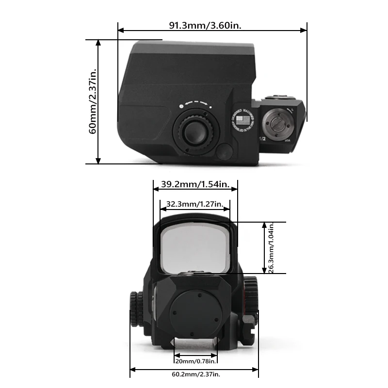 Imagem -03 - Tactical Lco Red Dot Holográfica Reflex Sight se Encaixe Todos 20 Milímetros Rail Mount Caça ao ar Livre Âmbito Rifle Colimador