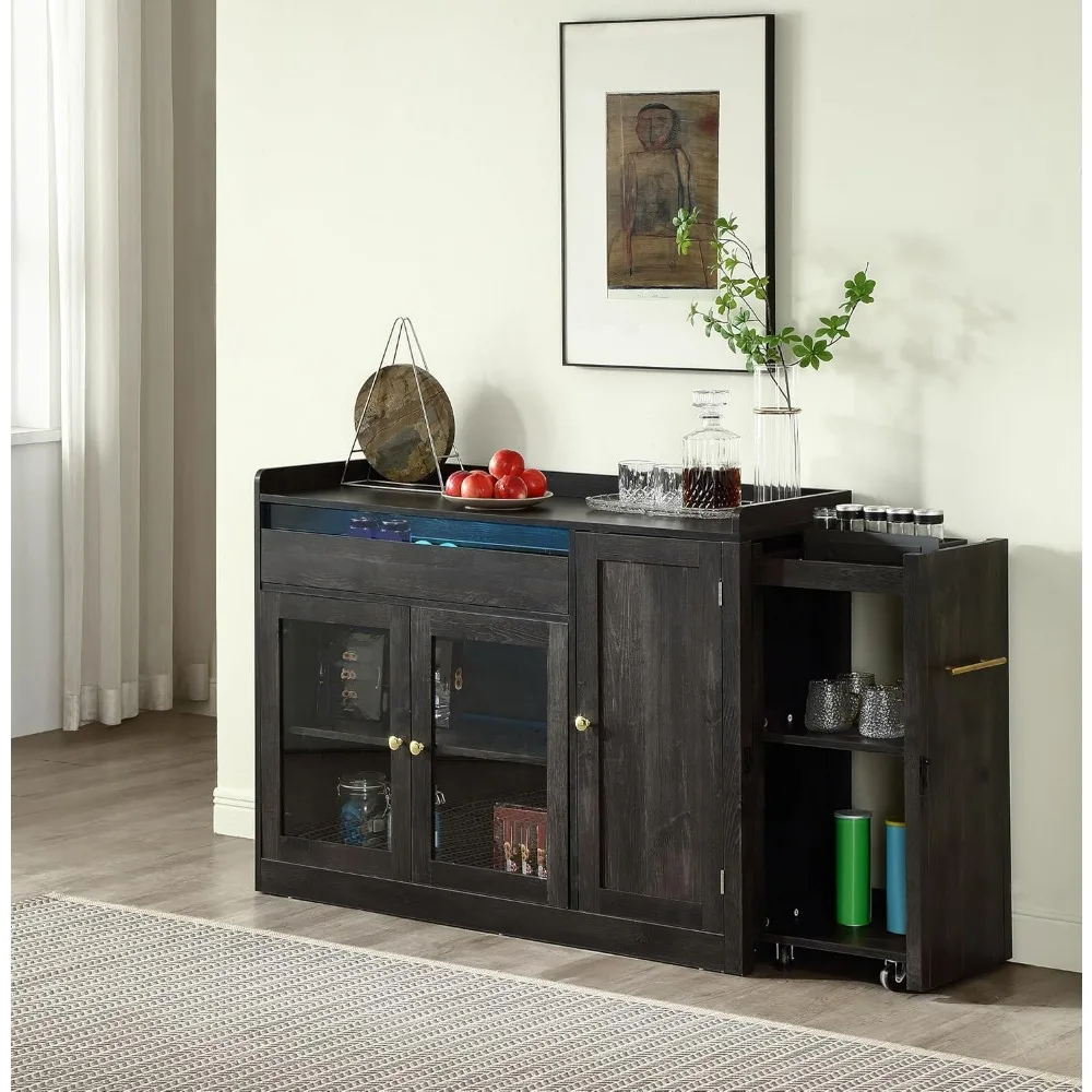 

Smart Buffet Cabinet ，Sidecart brining Things Anywhere You Want,Coffee bar Cabinet, Liquor Cabinet,Sideboard Cabinet