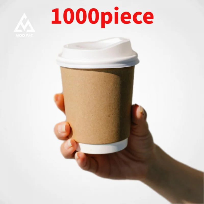 

10 00piece.Custom.Recyclable Double Wall Paper Cup Custom Printed Disposable Coffee Paper Cups With Lids Hot Drink