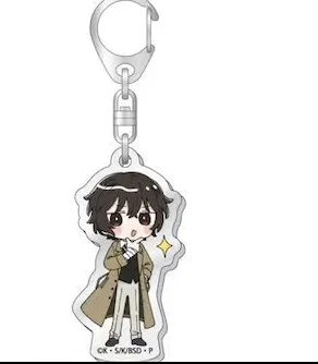 Game Nakajima Atsushi Dazai Osamu Ryunosuke Akutagawa Nakahara Chuya Izumi Kyouka Acrylic Keychain Doll Anime Keyring for Gift