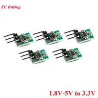 5Pcs/1pc Mini DC-DC Automatic Buck Boost Power Module 1.8V 3V 3.7V 5V to 3.3V Step Down/Up Low Noise Regulated Charge Pump