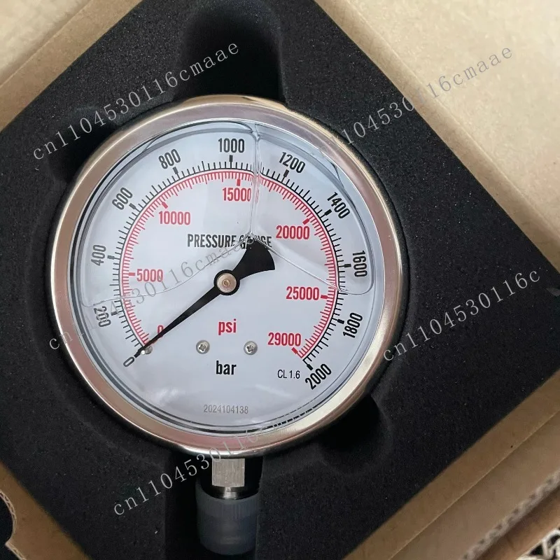 1500bar 4 Inch 100 mm Diameter G1/2 Hydraulic Pressure Gauge