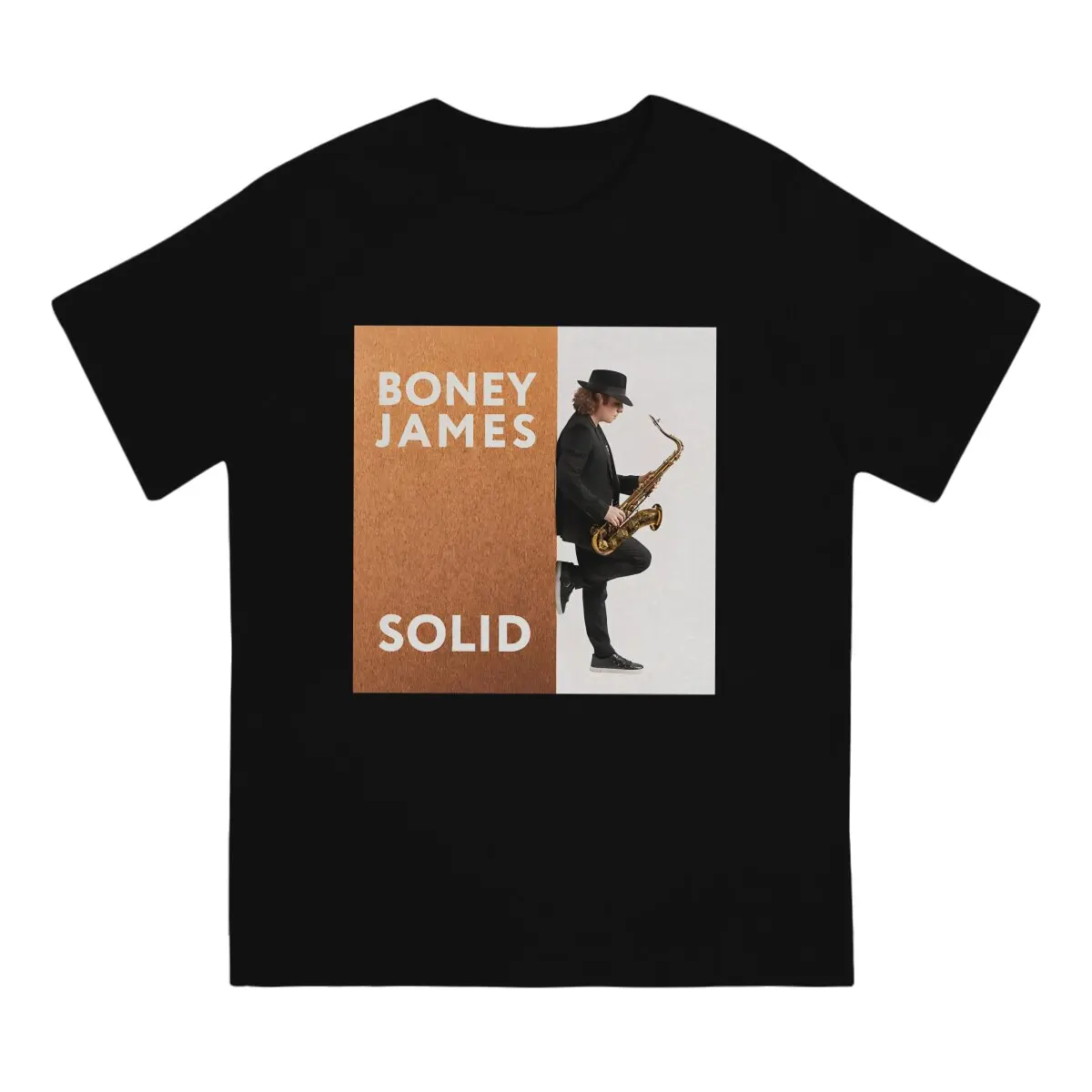 Boney James Saxophonist Newest TShirt for Men Solid Round Collar Basic T Shirt Hip Hop Gift Clothes OutdoorWear