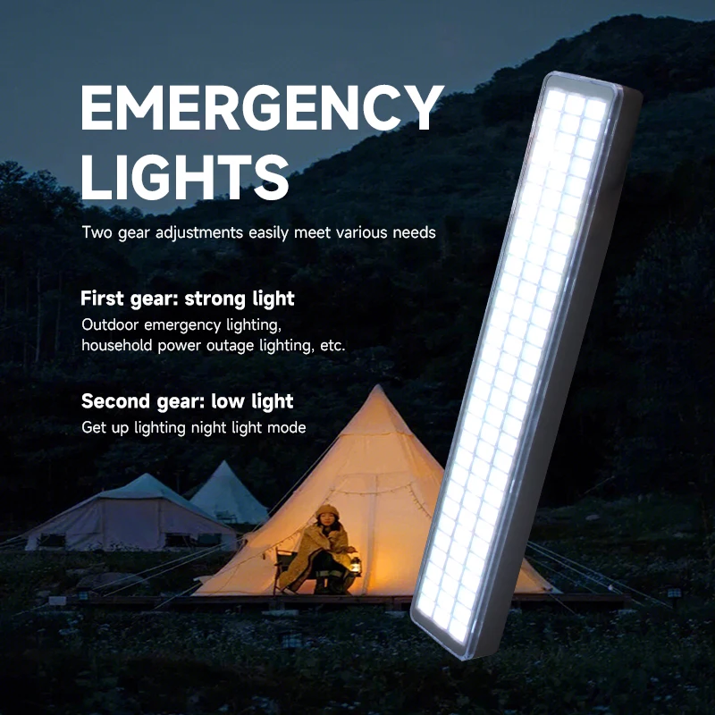 90LED Fire Fighting Lights Handheld Portable LED Emergency Light Wall-mounted Rechargeable Home Work Lamps for Power Outage Bulb