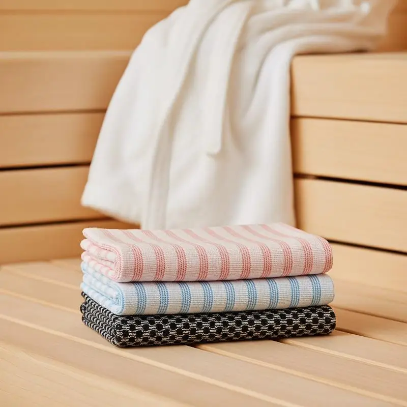 1Pcs Exfoliating Nylon Bath Towel Black Check Deep Clean Body Scrub Soft Comfortable Shower Towel For Home Skin Care