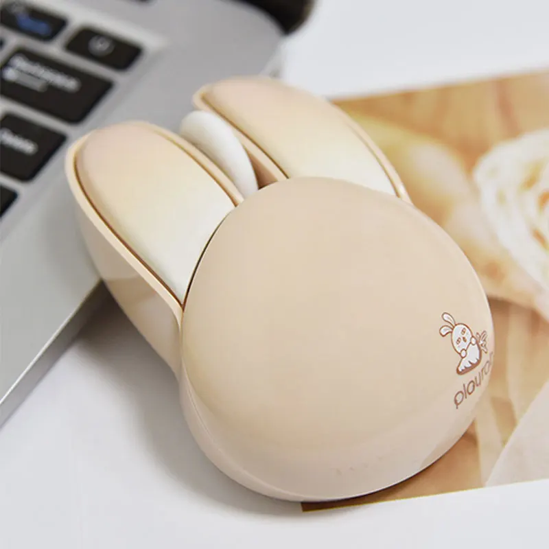 Cute Little Rabbit Bluetooth 2.4G Wireless Mouse Silent Ergonomic DPI Up 1600 Mute Button Small For Girl Macbook Laptop Office