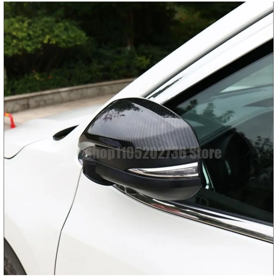 2pcs Car Rearview Mirror Cover Trim Compatible for Toyota HiLux 2016 2017 2018 2019 2020 2021 2022 2023 2024