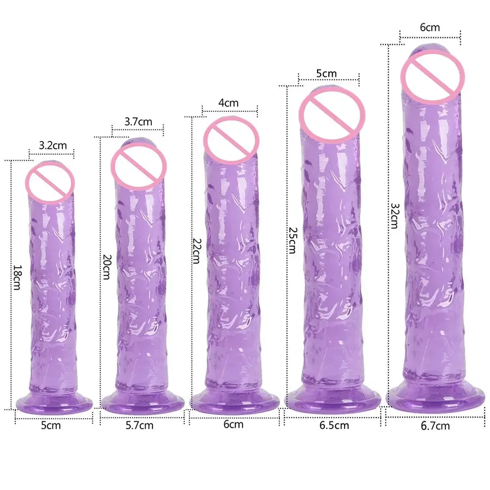 Dildo Adult Toys Erotic Soft Jelly Strong Suction Cup Dildo Anal Butt Plug Realistic Penis G-spot Orgasm Sex Toys for Woman