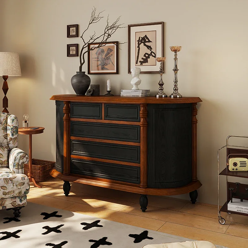 

Французский винтажный шкаф для гостиной, американский средневековый стиль, ресторанный шкаф для хранения, мебель для дома, Meuble De Rangement FYLC