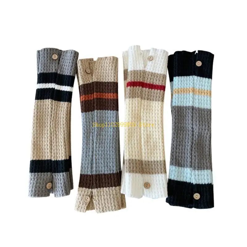 Crochet Stockings Fashion Retro Socks Knitted Leg Cover Autumn Winter Socks Leg Warmer Stockings for Teen Girl 3-12 Year J0MF
