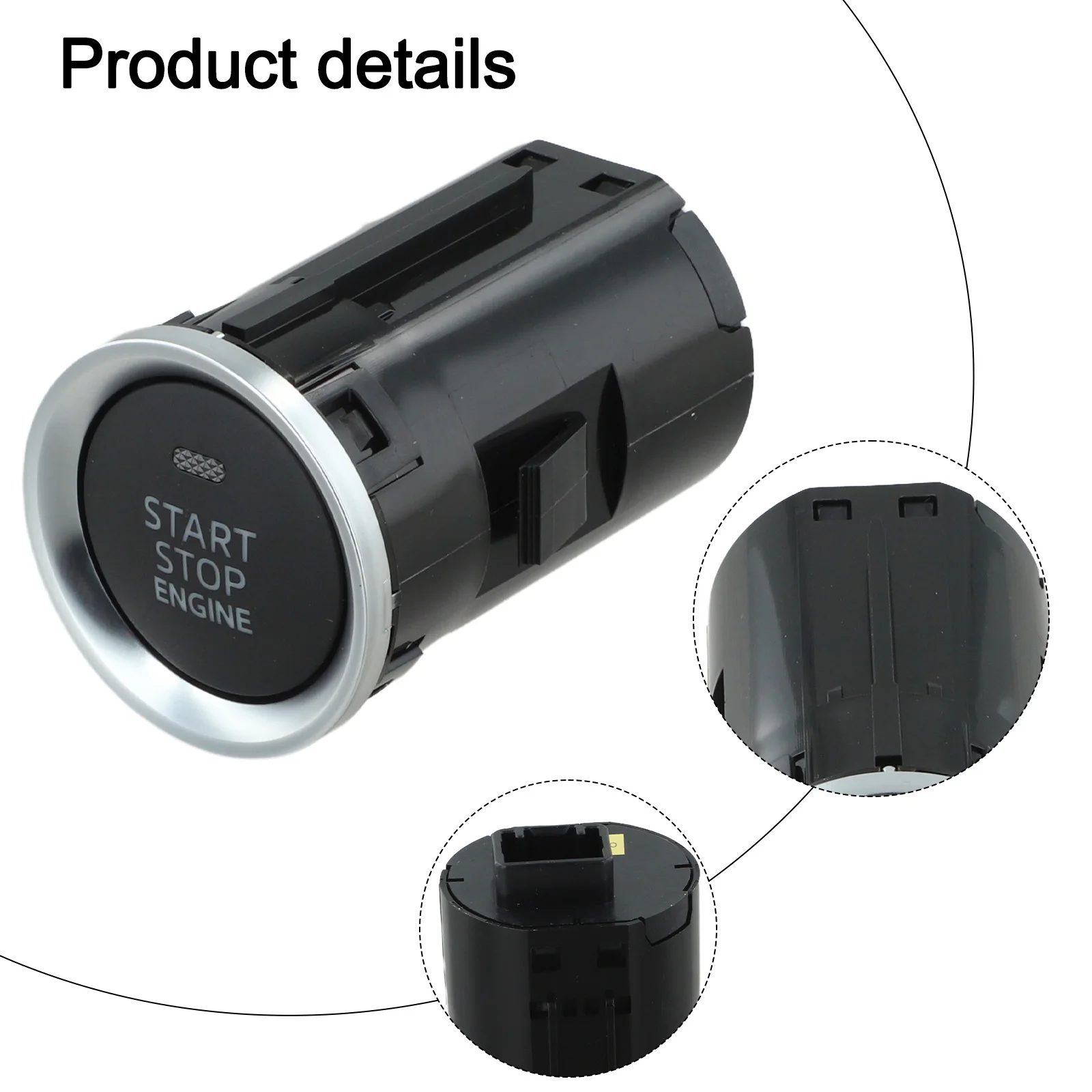مفتاح إشعال زر تشغيل المحرك لتركيب استبدال إشعال السيارة مادة ABS مقاومة للاهتراء ومضادة للتآكل